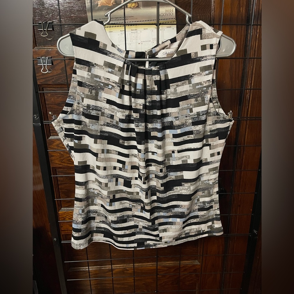 Calvin klein sleeveless blouse womens size L